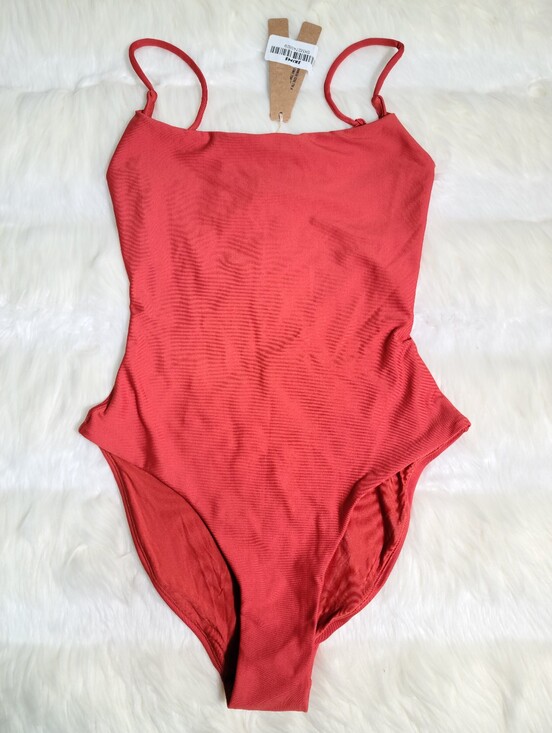 SKIMS Other - SKIMS Classic Swim Square Neck Scoop One Piece Red Terra Women XS NEW